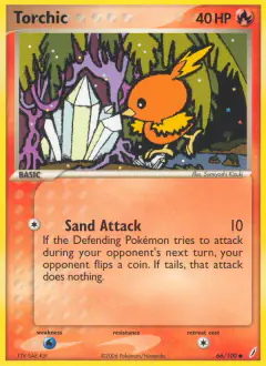 Torchic 66/100 Common card from Crystal Guardians
