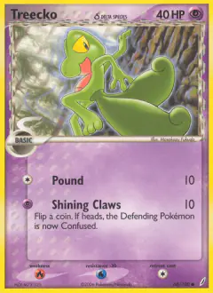Treecko δ 68/100 Common card from Crystal Guardians