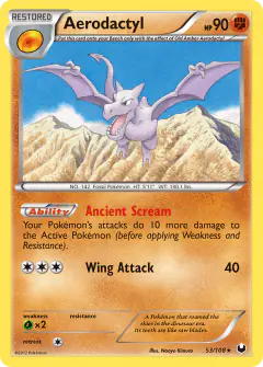 Aerodactyl 53/108 Rare card from Dark Explorers