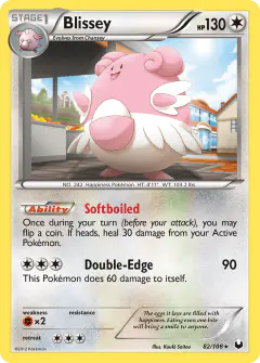 Blissey 82/108 Rare Holo card from Dark Explorers