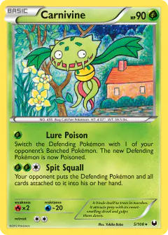 Carnivine 5/108 Rare card from Dark Explorers