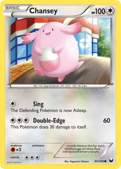 Chansey 80/108 Common card from Dark Explorers