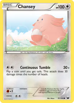 Chansey 81/108 Common card from Dark Explorers