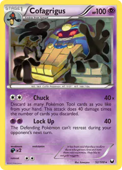 Cofagrigus 52/108 Rare card from Dark Explorers