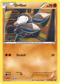 Drilbur 55/108 Common card from Dark Explorers