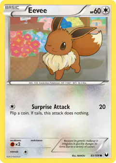 Eevee 83/108 Common card from Dark Explorers