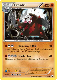 Excadrill 57/108 Rare card from Dark Explorers