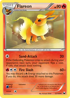 Flareon 12/108 Uncommon card from Dark Explorers