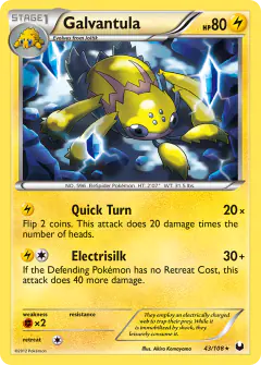 Galvantula 43/108 Rare card from Dark Explorers