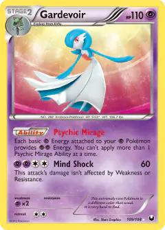 Gardevoir 109/108 Rare Secret card from Dark Explorers