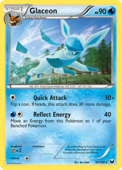Glaceon 30/108 Rare card from Dark Explorers