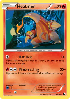 Heatmor 19/108 Rare card from Dark Explorers
