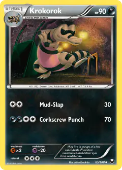 Krokorok 65/108 Uncommon card from Dark Explorers
