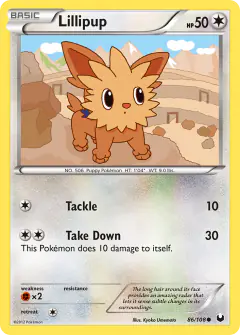 Lillipup 86/108 Common card from Dark Explorers