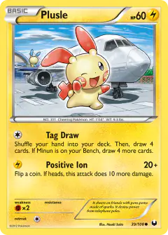 Plusle 39/108 Common card from Dark Explorers