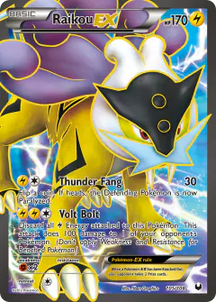 Raikou-EX 105/108 Rare Ultra card from Dark Explorers