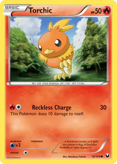 Torchic 14/108 Common card from Dark Explorers