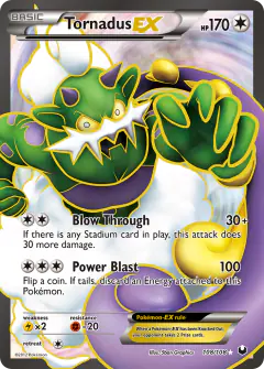 Tornadus-EX 108/108 Rare Ultra card from Dark Explorers