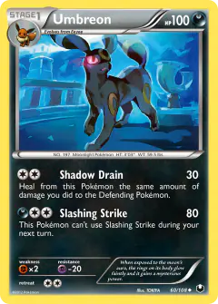 Umbreon 60/108 Uncommon card from Dark Explorers