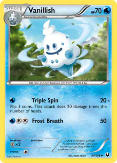 Vanillish 34/108 Uncommon card from Dark Explorers