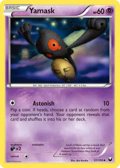 Yamask 51/108 Uncommon card from Dark Explorers