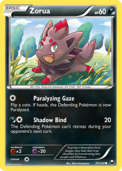 Zorua 70/108 Common card from Dark Explorers