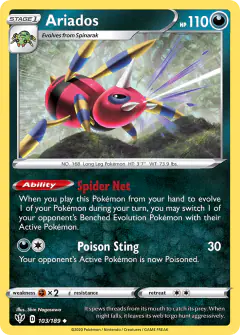 Ariados 103/189 Uncommon card from Darkness Ablaze