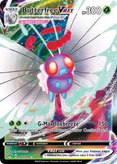 Butterfree VMAX 002/189 Rare Holo VMAX card from Darkness Ablaze