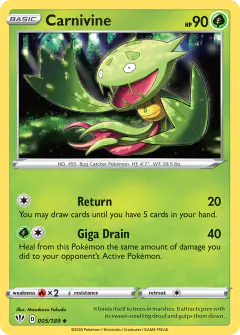 Carnivine 005/189 Uncommon card from Darkness Ablaze