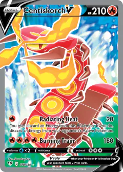 Centiskorch V 179/189 Rare Ultra card from Darkness Ablaze