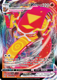 Centiskorch VMAX 034/189 Rare Holo VMAX card from Darkness Ablaze