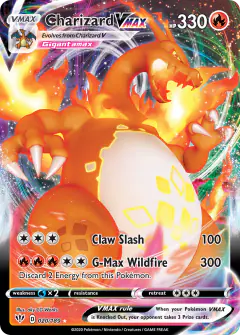 Charizard VMAX 020/189 Rare Holo VMAX card from Darkness Ablaze