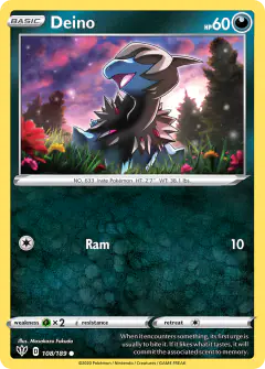 Deino 108/189 Common card from Darkness Ablaze
