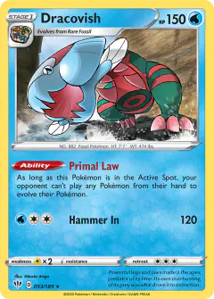 Dracovish 053/189 Rare Holo card from Darkness Ablaze