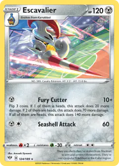 Escavalier 124/189 Rare card from Darkness Ablaze
