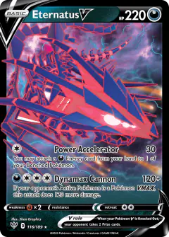 Eternatus V 116/189 Rare Holo V card from Darkness Ablaze