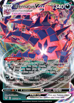 Eternatus VMAX 117/189 Rare Holo VMAX card from Darkness Ablaze