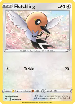 Fletchling 151/189 Common card from Darkness Ablaze