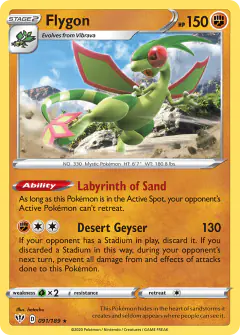 Flygon 091/189 Rare card from Darkness Ablaze