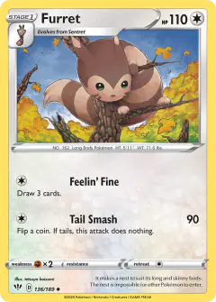 Furret 136/189 Uncommon card from Darkness Ablaze