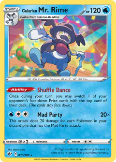 Galarian Mr. Rime 036/189 Rare card from Darkness Ablaze