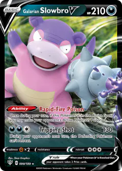 Galarian Slowbro V 099/189 Rare Holo V card from Darkness Ablaze