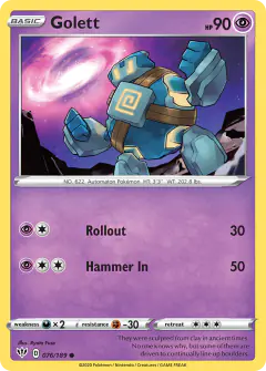 Golett 076/189 Common card from Darkness Ablaze