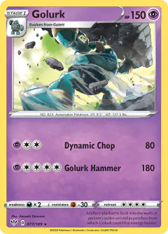 Golurk 077/189 Rare card from Darkness Ablaze