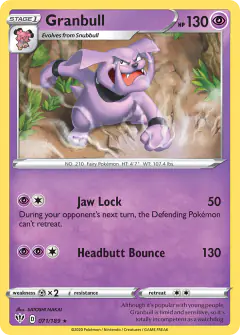 Granbull 071/189 Rare card from Darkness Ablaze