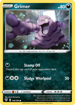 Grimer 100/189 Common card from Darkness Ablaze