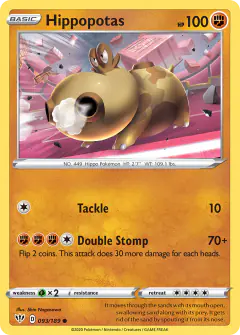Hippopotas 093/189 Common card from Darkness Ablaze