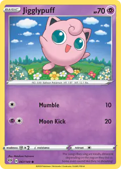 Jigglypuff 067/189 Common card from Darkness Ablaze