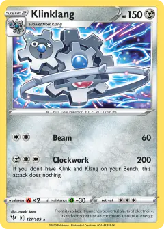 Klinklang 127/189 Rare card from Darkness Ablaze