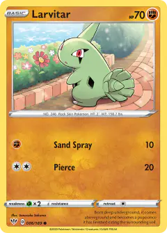 Larvitar 086/189 Common card from Darkness Ablaze